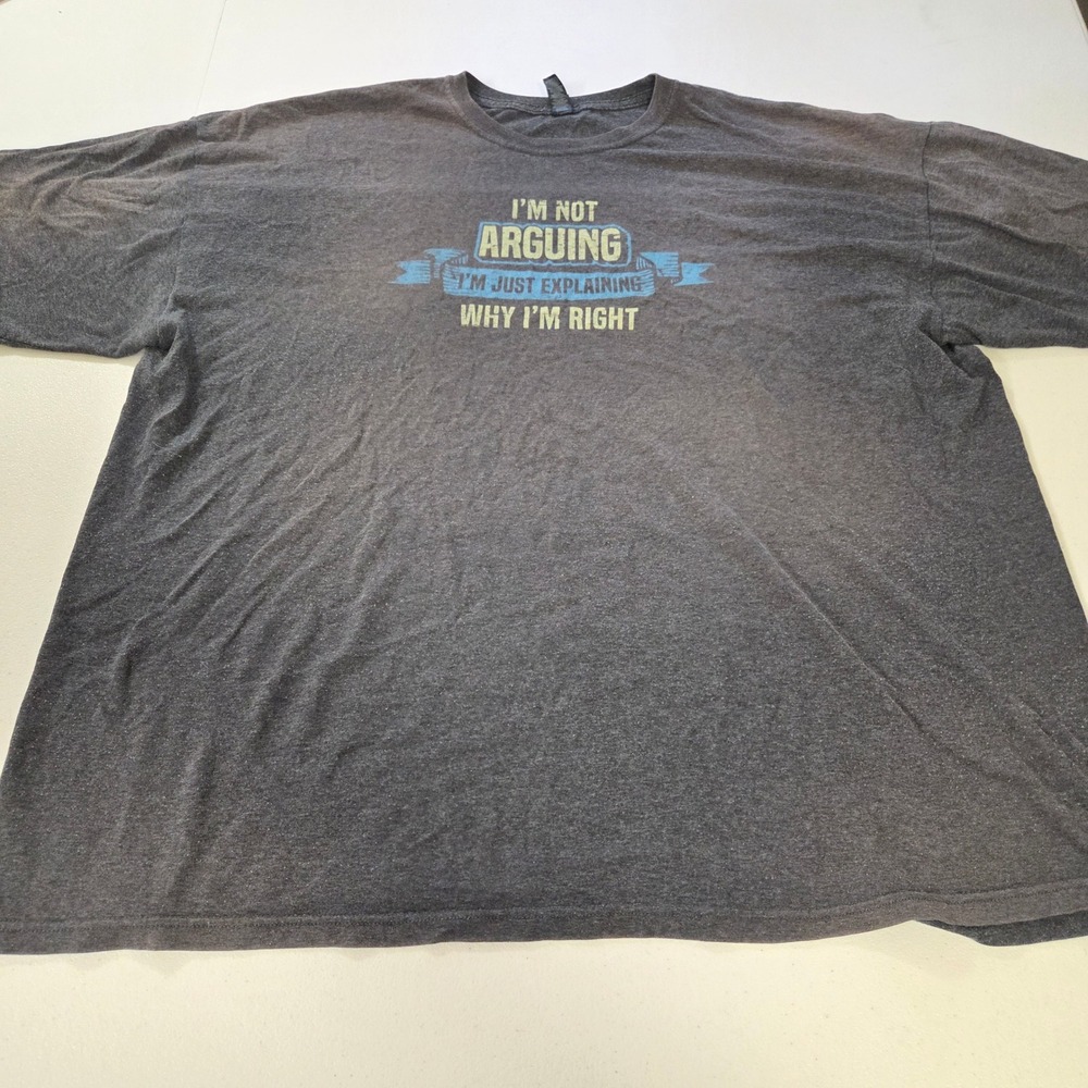 M&O Gold Mens 3XL Graphic Tee Im Not Arguing Im Just Explaining Why Im Right Tee